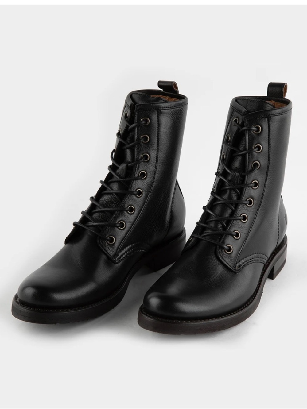 Frye Women’s 8.5 Veronica Flex Combat Boot Black Lace-up